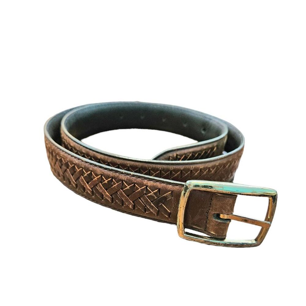 Leather Men's Braided Belt Size 34